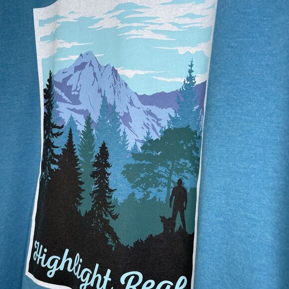Life is Good Crusher Tee Highlight Real Mountain Scene Men's Tee Stretch Medium - Picture 5 of 9
